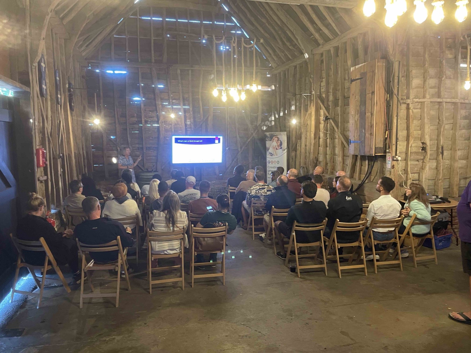 Business seminar in the Barn at Flint Hall